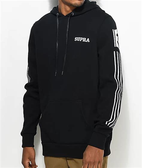 Supra Striped Black Hoodie | Zumiez