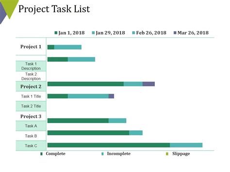 Project Task List Template 2 Ppt PowerPoint Presentation Infographics ...