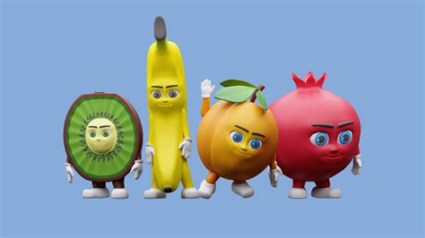 ArtStation - Cartoon character fruit | Game Assets