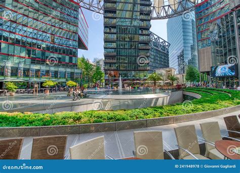 Berlin Germany July Sony Center Modern Buildings In