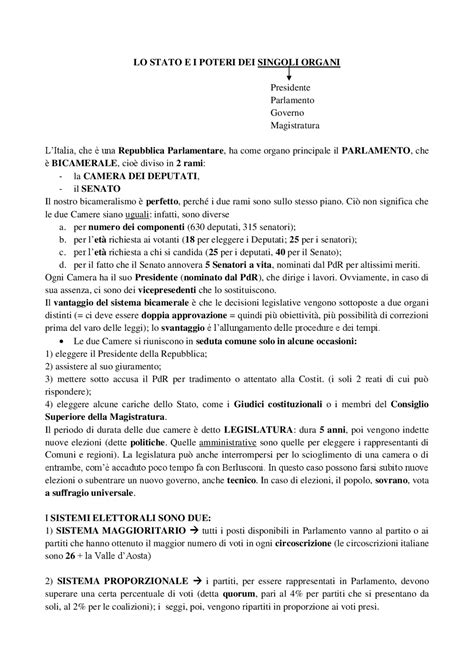 Gli Organi Costituzionali E Le Loro Caratteristiche Diritto I