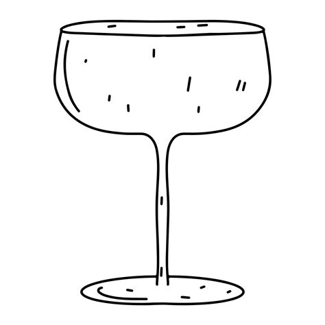 Premium Vector Wine Glass In Hand Drawn Doodle Style Alcohol Drink Concept For Restaurant Cafe