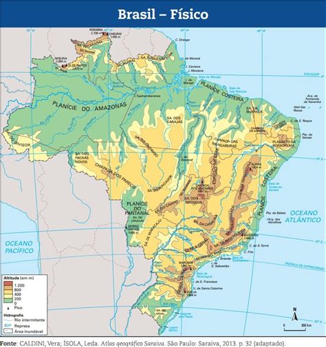 Mapa Fisico Do Brasil Para Colorir - Coloring City