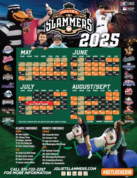 Frontier League Joliet Slammers Announce 2025 Season Schedule Joliet