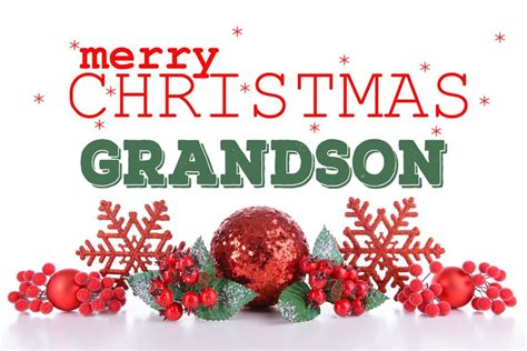 Printable Grandson Christmas Cards