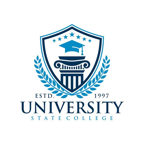 Education badge logo design. University high school emblem. Vector Logo ...