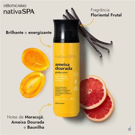 Body Splash Nativa Spa Ameixa Dourada Ml O Botic Rio