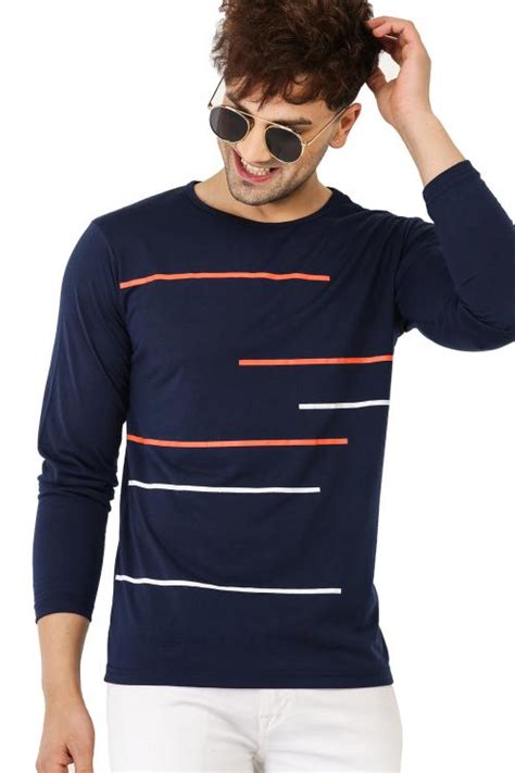 Buy Leotude Men S Regular Fit Cotton Blend Full Sleeve T Shirt Online