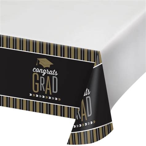 Glitzy Grad Plastic Tablecloth Party At Lewis Elegant Party Supplies