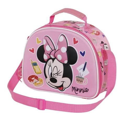 Sac à Goûter 3D Minnie Mouse KARACTERMANIA Rose Enfant