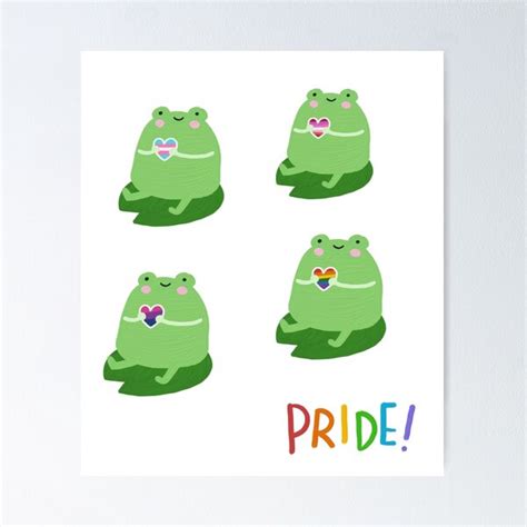 Frog Gay Pride LGBT Pride Month Illustration Poster By Marietadesigns Redbubble