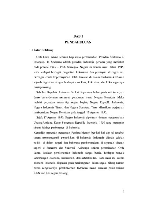 Perekonomian Indonesia Orde Lama PDF