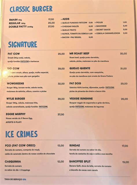 menu  fat  restaurant sao paulo