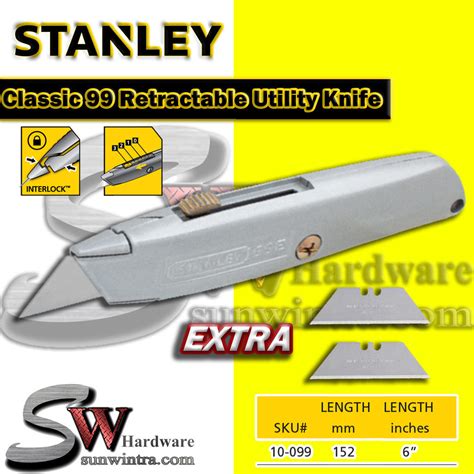 Stanley Classic Retractable Utility Knife With Extra