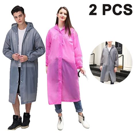 Raincoats For Adults EVA Reusable Rain Ponchos No Smell