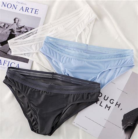Sexy Mens Nylon Briefs Cool Ice Silk Low Rise Underwear Bikini Pouch Panties US EBay