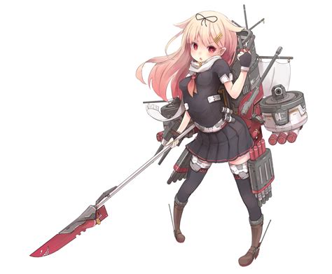 Aliasing Anthropomorphism Blonde Hair Boots Gloves Kantai Collection