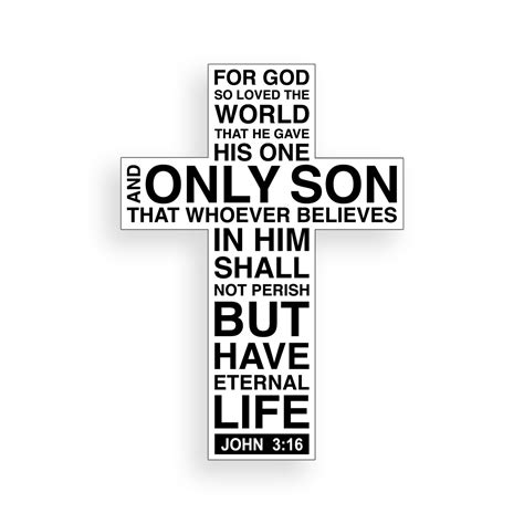 John 3:16 Cross Sticker | Real Sticky