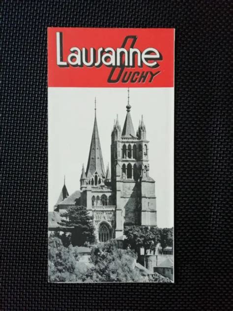 DÉPLIANT LAUSANNE OUCHY plan et photos de ville vers 1939 très