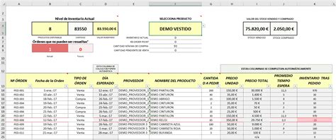 Formato De Inventario En Excel