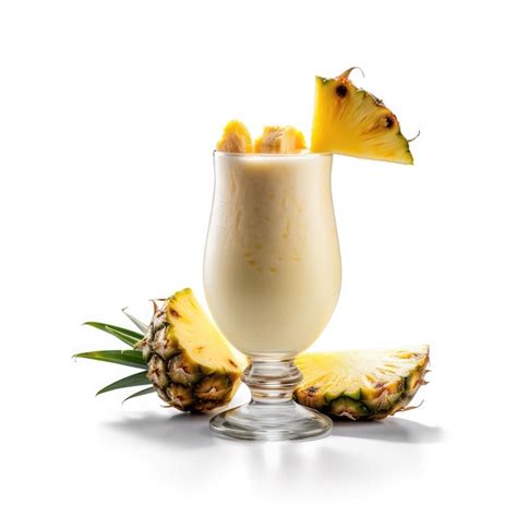 Fresh Smoothie Pineapple Lassi Con Fruta De Pi A En Un Estudio De Fondo