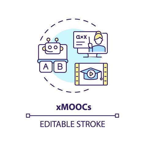 2d Editable Multicolor Icon Xmoocs Concept Simple Isolated Vector