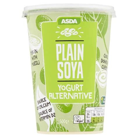 Plant Based By Asda Plain Soya Yogurt Alternative 500g Is Halal