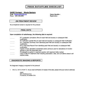 Fillable Online Qarc P9806 DATAFILMS CHECKLIST QARC Contact Nicole