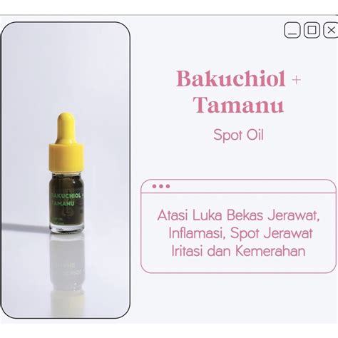 Jual Bloomka 1 Bakichiol 98 5 Tamanu Acne Spot Oil 5ml Shopee