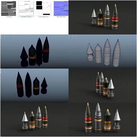 Tank Shells Armor Piercing Shells High Explosive Shells 3d Model Cgtrader