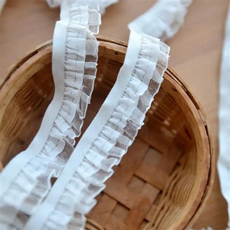 Meters Elastic Lace Ribbon For Underwear Apparel Diy Stretch Double