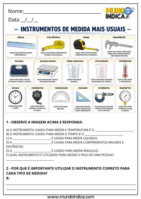 Atividades Grandezas E Medidas 4 Ano - Atividades de Grandezas e Medidas 4º Ano para Imprimir com Instrumentos ...