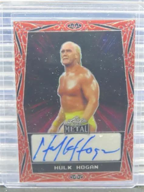 2024 LEAF METAL Legends Wrestling Hulk Hogan Orange Kaléidoscope Auto