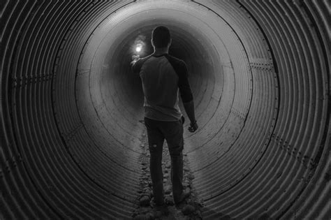 Free Images Man Person Black And White Wheel Spiral Tunnel Line