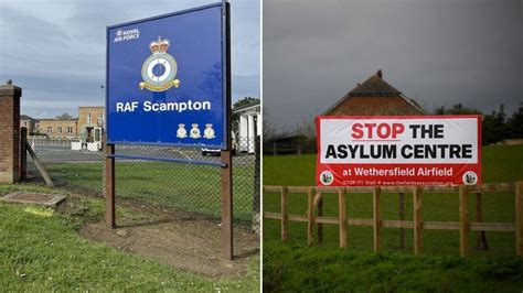 Raf Scampton Rising Disorder Outside Asylum Site Say Police Bbc News