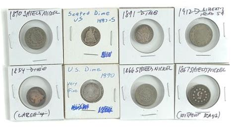 8 US Nickels and Dimes for sale at auction on 30th December | Nest Egg ...