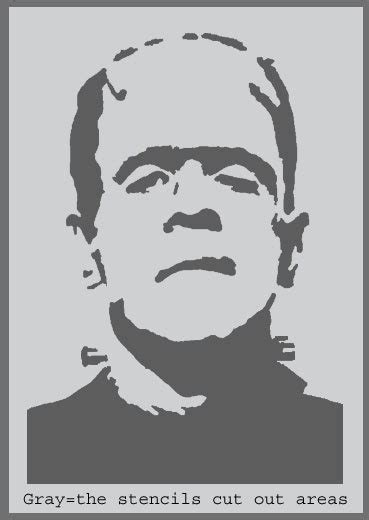 Free Printable Frankenstein Stencil