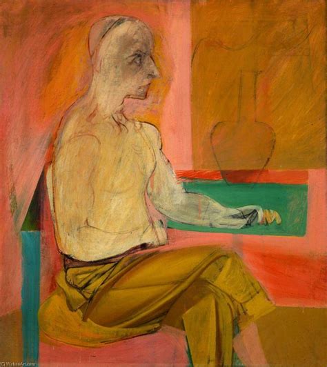 Oil Painting Replica Seated Man By Willem De Kooning Inspired By