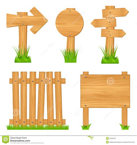 Houten Voorwerpen Vector Illustratie Illustration Of Bruin 23238701