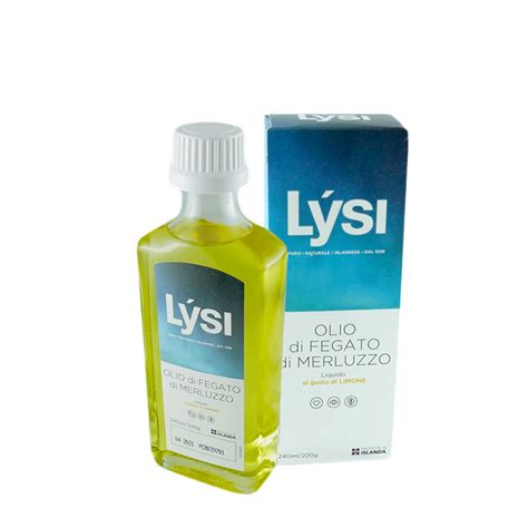 Olio Di Fegato Di Merluzzo Liquido Al Gusto Di Limone 240 Ml Lysi