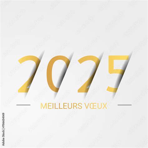 Bonne année meilleurs vœux 2025 vecteur pour affiche bannière