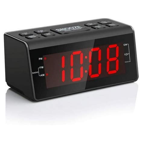 Digital Alarm Clock Radio with AM/FM Radio, 1.2 Big Digits Display ...