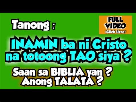 Inamin Ba Ni Cristo Na Totoong Tao Seesiya Bernardosdevera Youtube