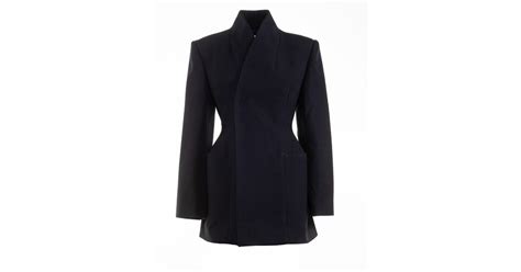 Balenciaga Minimal Hourglass Wool Jacket In Blue Lyst