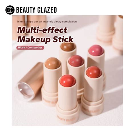 Beauty Glazed Cream Blush Stick Hydrating Gloss Lip Cheek In On