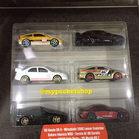 Hot Wheels JAPANESE CLASSICS CAR SET Hotwheels JDM Set W Japan Import Sticker