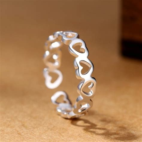 Open Type Resizable Hollow Heart Ring Life Changing Products