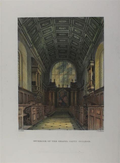 Interior Of The Chapel Of Caius College Cambridge Sanders Of Oxford