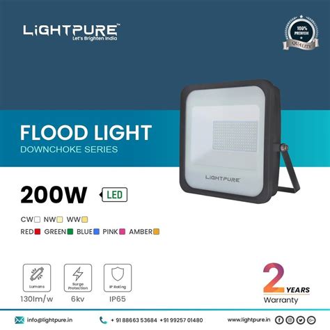 Lightpure Model Name Number Downchoke Series W Led Flood Light