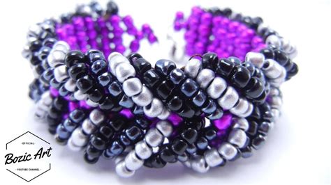 Beaded Chevron Bracelet Tutorial has Inner Bead Layer ~ The Beading Gem ...